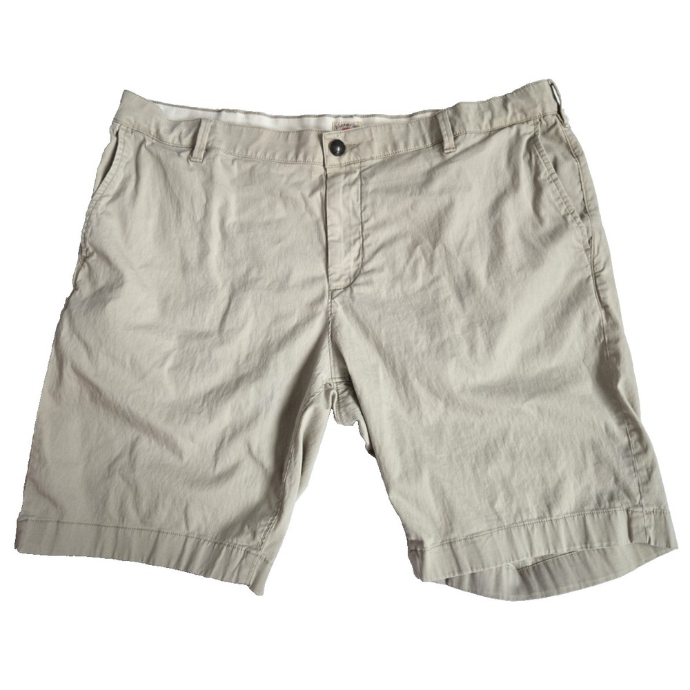 Faherty Brand Men's Classic Tan Flat Front Chino Shorts with Stretch Golf Summer